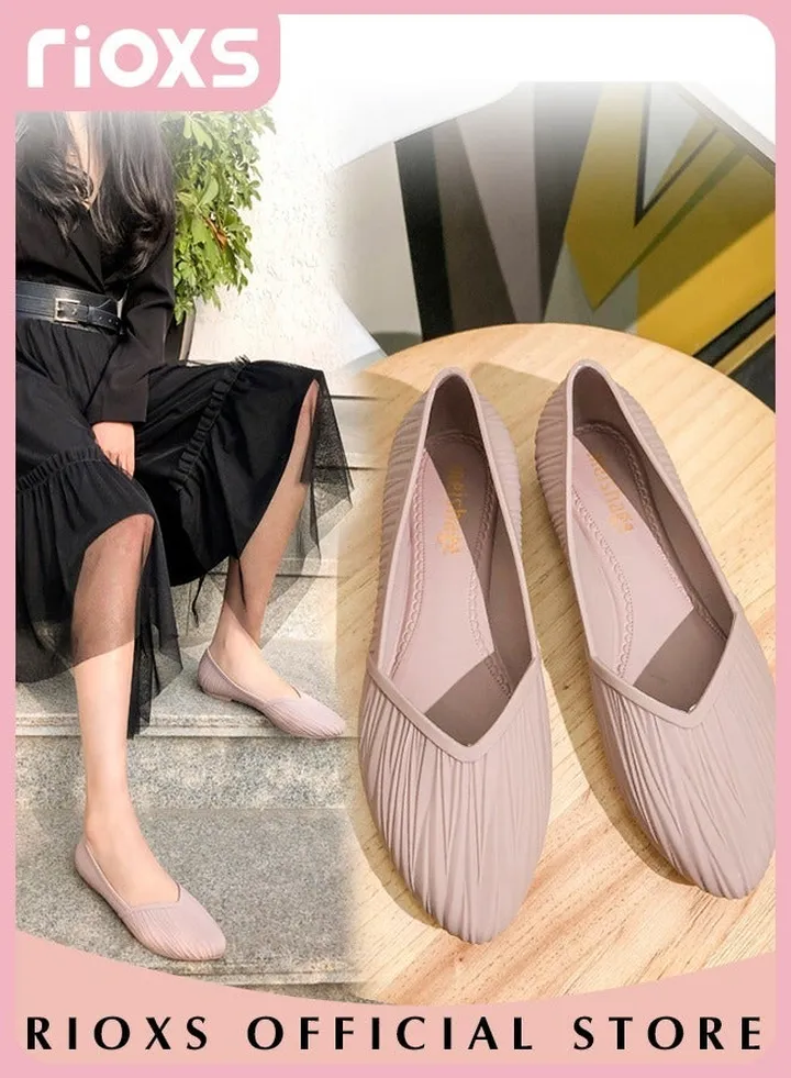 Women's Pointed Toe Flat Sandals Wrinkle Surface Dress Shoes Fashion Comfort Elegant Flats Lightweight Low Wedge Shoes