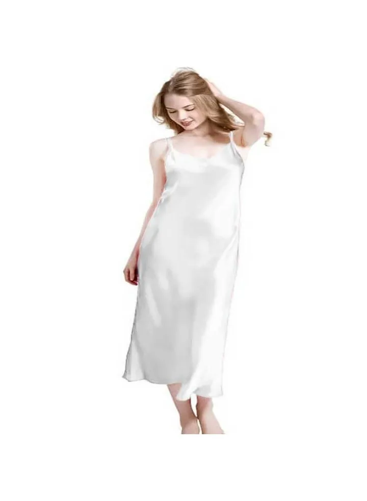 Long satin nightgown