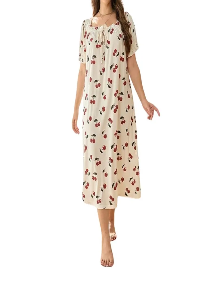 Long half sleeve shirt for women's sleep