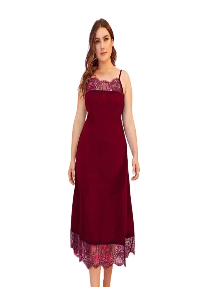 Nightgown Special Size - Burgundy