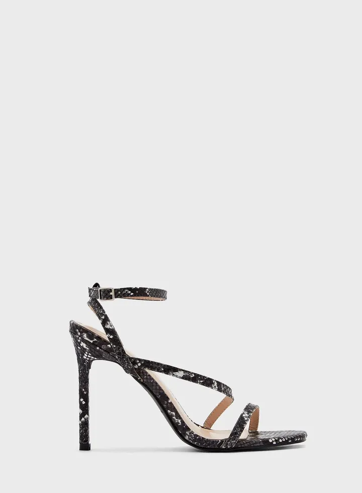 Strappy Snake Effect Sandal