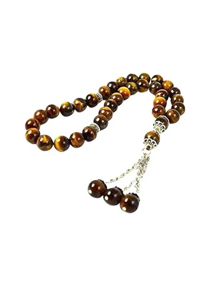 Masbaha Unisex Tiger Eye Gemstone Prayer Beads