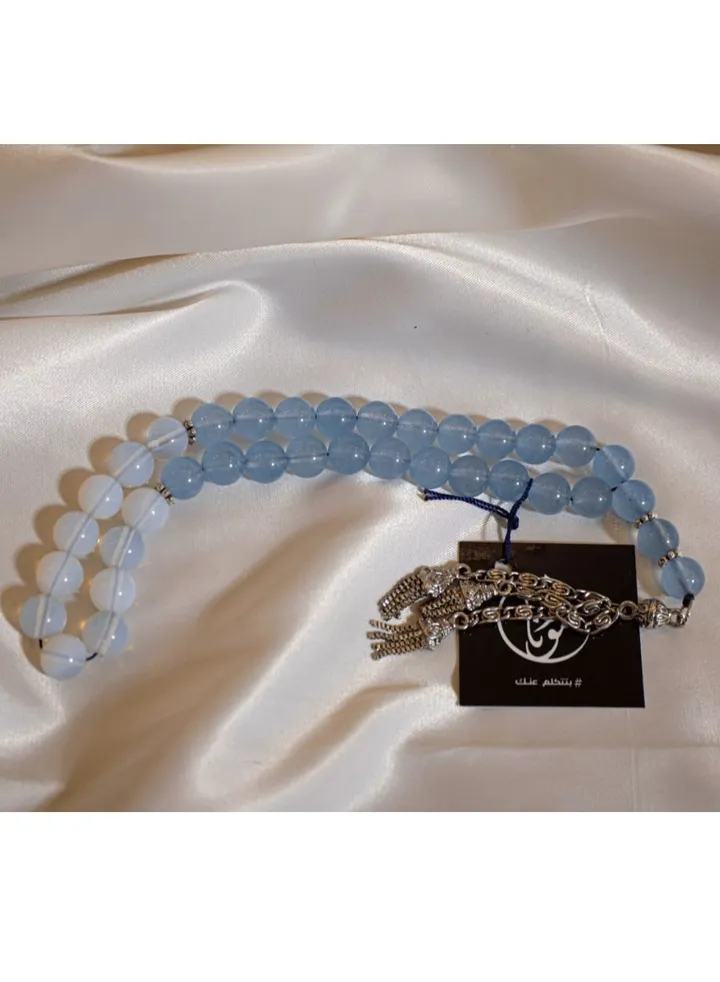 brayer beads white opal rosary 33 beads