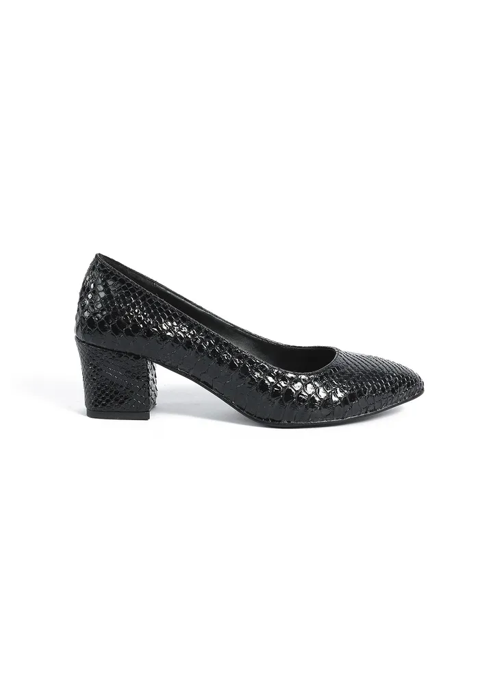 Shoes Heeld Animal Print Crocodile Mat Texture Leather