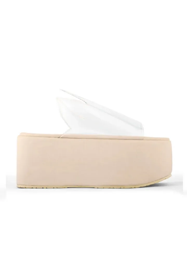 HOJA CLEAR WEDGE HEELS SLIPPERS FOR WOMEN