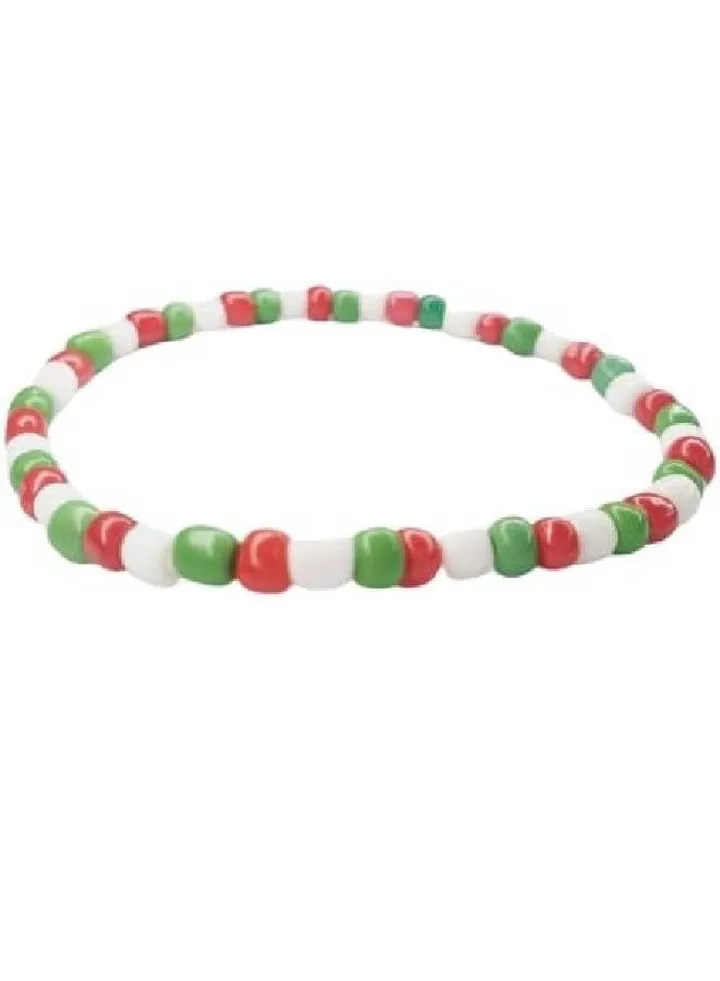 Prasalite beads, colors of Palestine, one piece