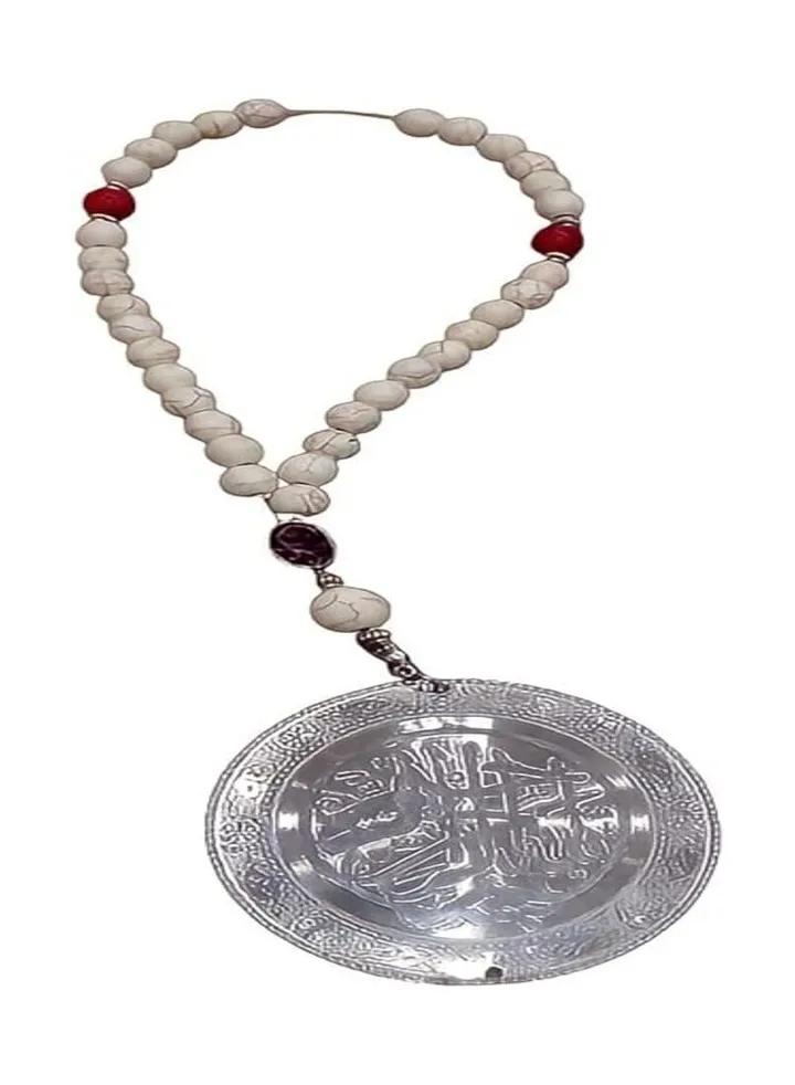 White rosary Consists of 33 beads with pendant