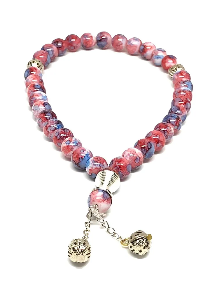 Rosary Unisex Gemstone Prayer(Pink Mixed with Blue)