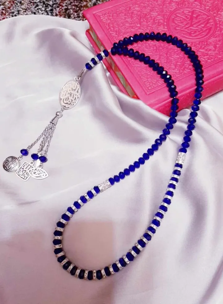 Crystal Rosary Blue With Breaks Diamond