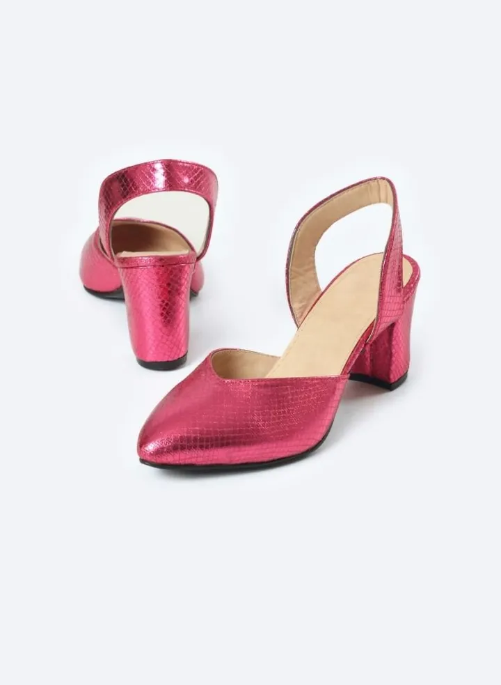 Shoes Heels Open Snake Leather