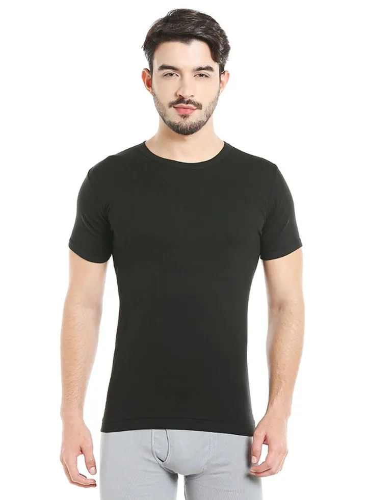 Short Sleeves Undershirt Black