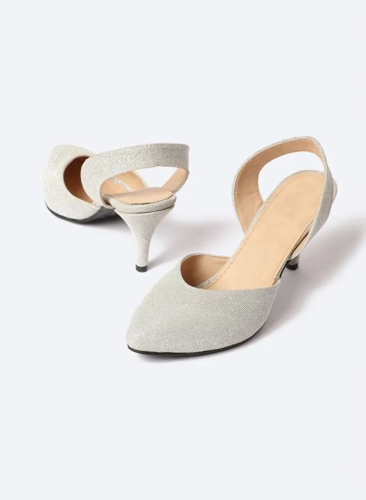 Shimmering Fabrice Open-Toed Heeled Shoes, 7cm Thin Heels
