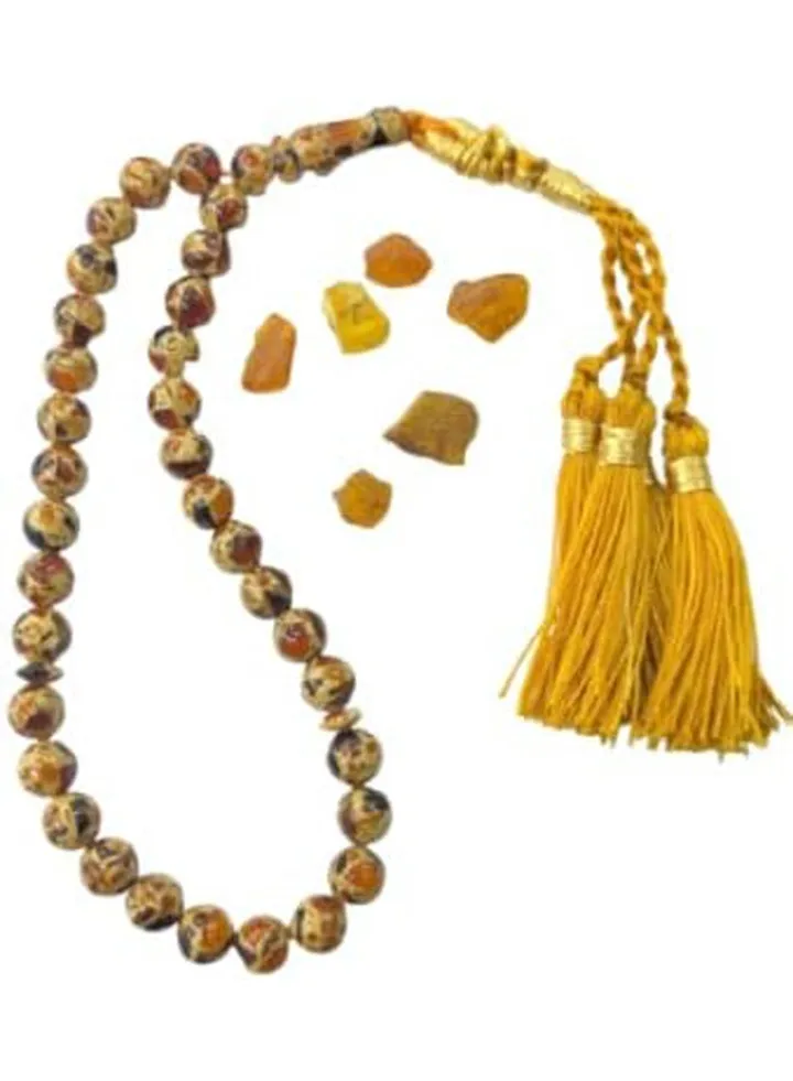 Real & Rare Natural Small Amber Dust 33 Beads Rosary