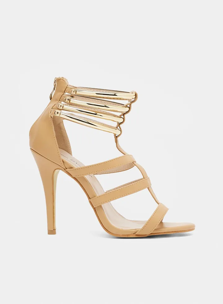 Strappy High-Heel Sandals