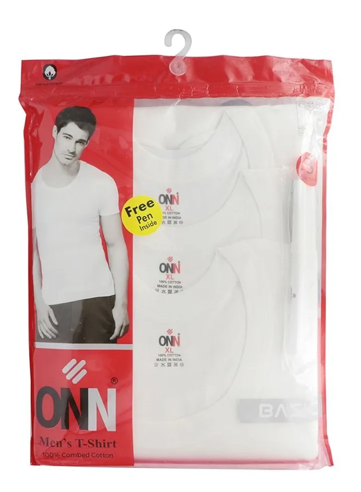 Mens Undershirt 3pc Cotton