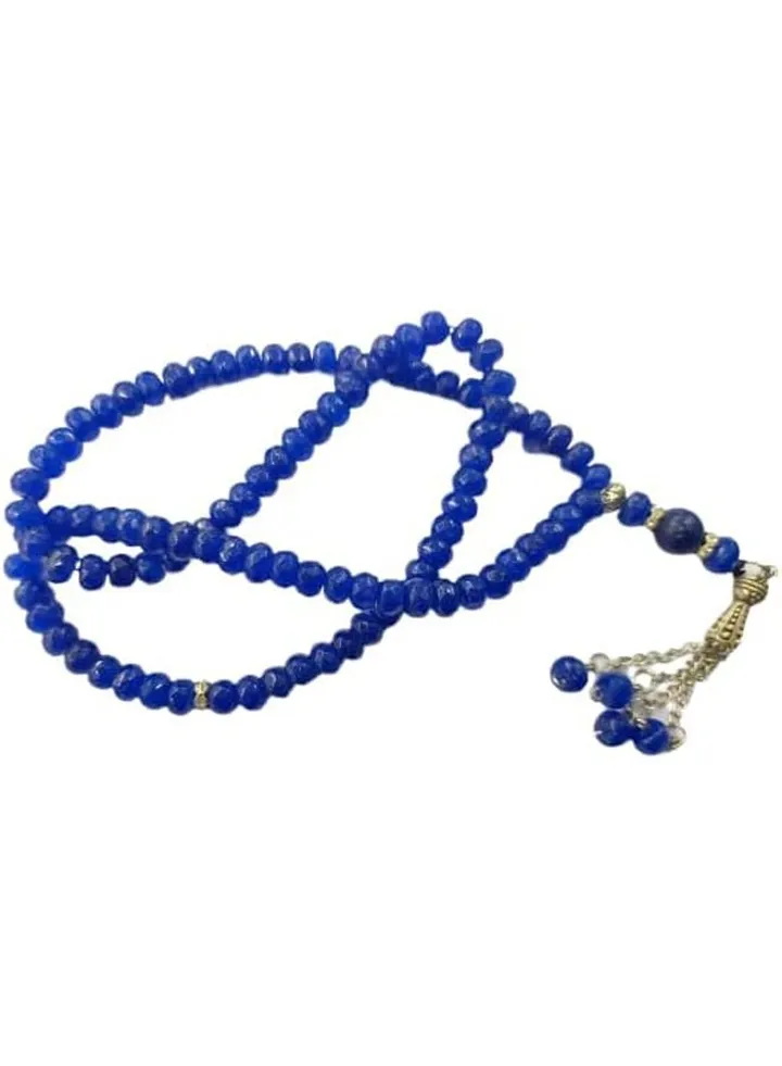 Elegant Natural Blue Jade 99 Beads Rosary