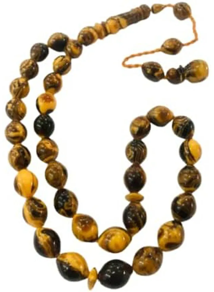 Real & Rare Natural Amber Dust 33 Beads Rosary