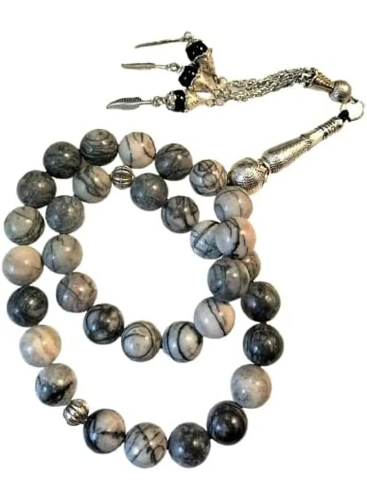 Lapis LazuliNatural American Agate Gemstone 33 Beads Rosary