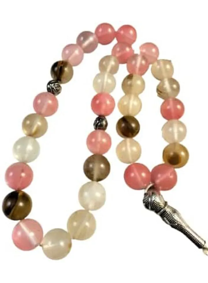 Amazing Natural Quartz 33 Beads Rosary (Multicolor)