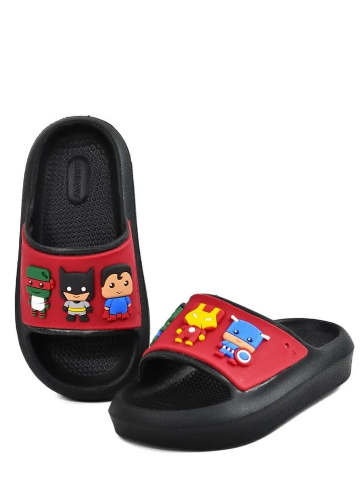 Spiro Kids Unisex Slippers 2024 Black&Red