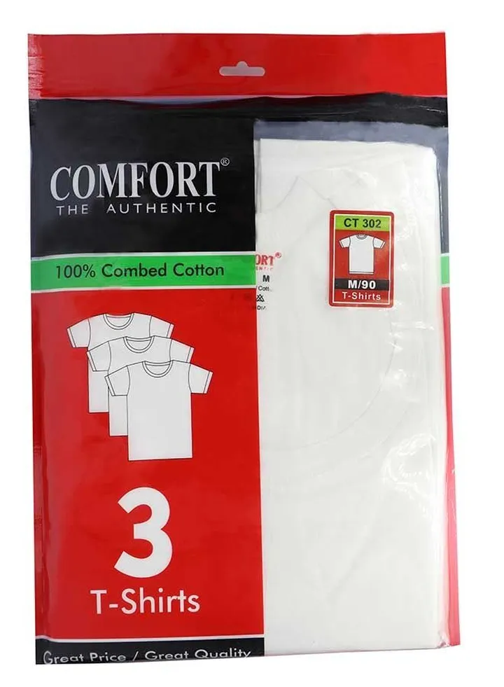 Mens Undershirt 3pc White