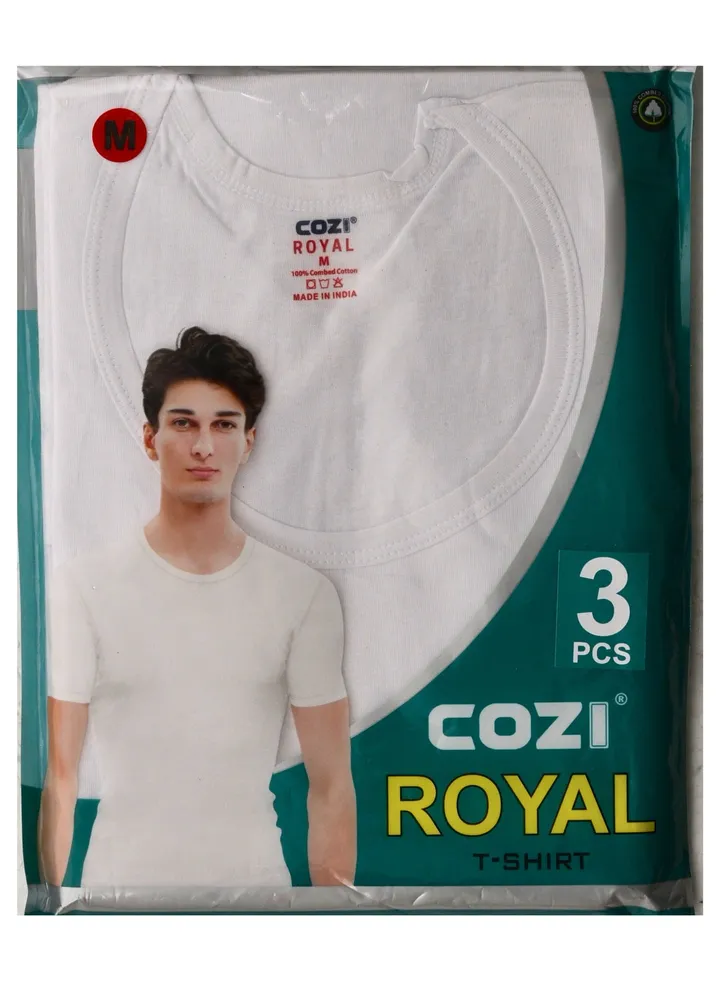 cozi Royal 3 pack men's Crew Neck Undershirt