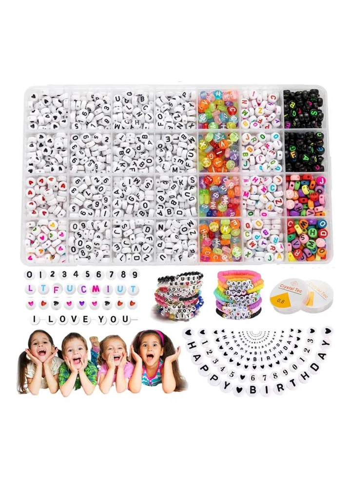 1500pcs A-Z 26 Alphabet Beads for Jewelry Making