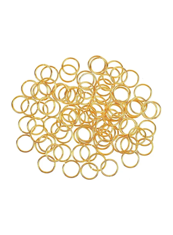 100 Pieces Open Jump Ring Metal Split Rings for Jewelry and Crafts