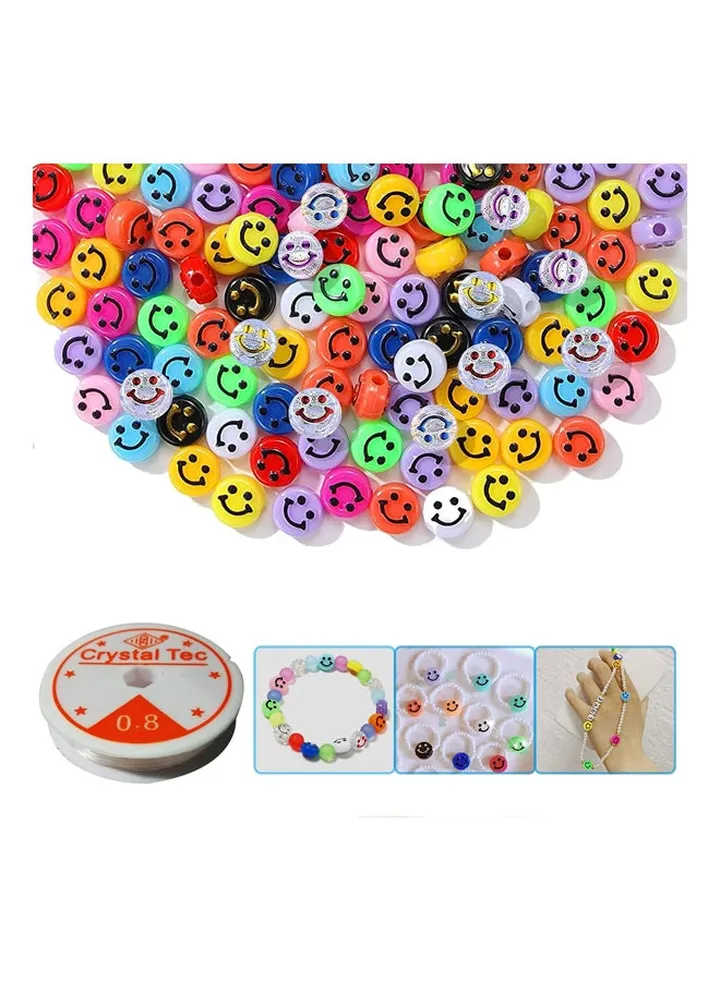 Smiley Face Beads Acrylic for Jewelry Making