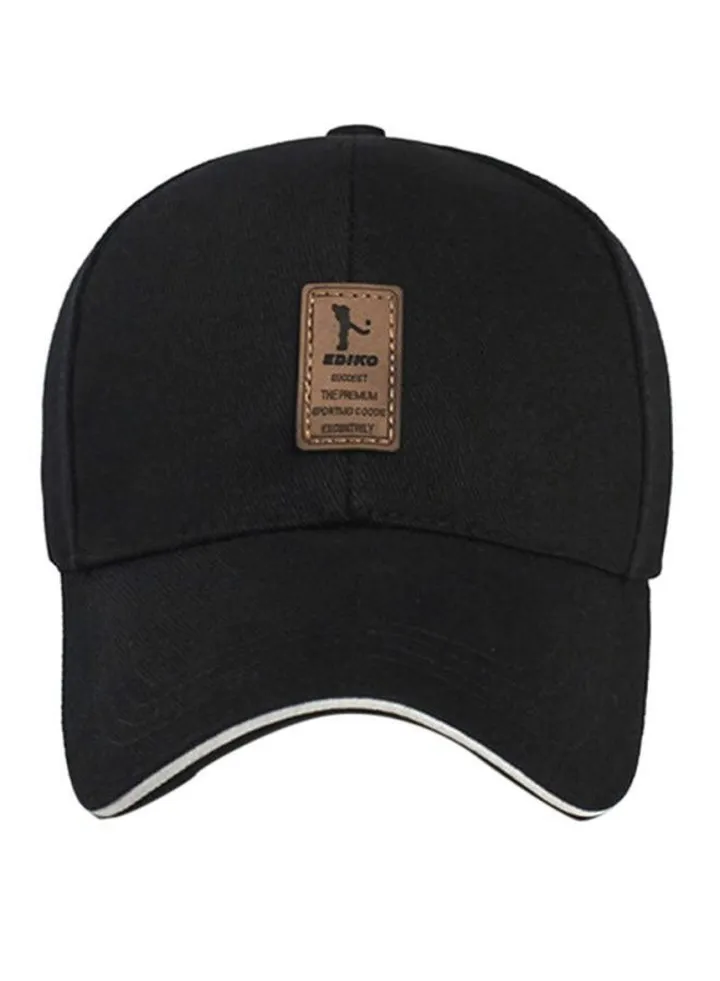 Casual Cotton Blend Cap Black