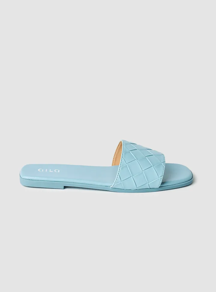 Casual Flat Sandals Light Blue
