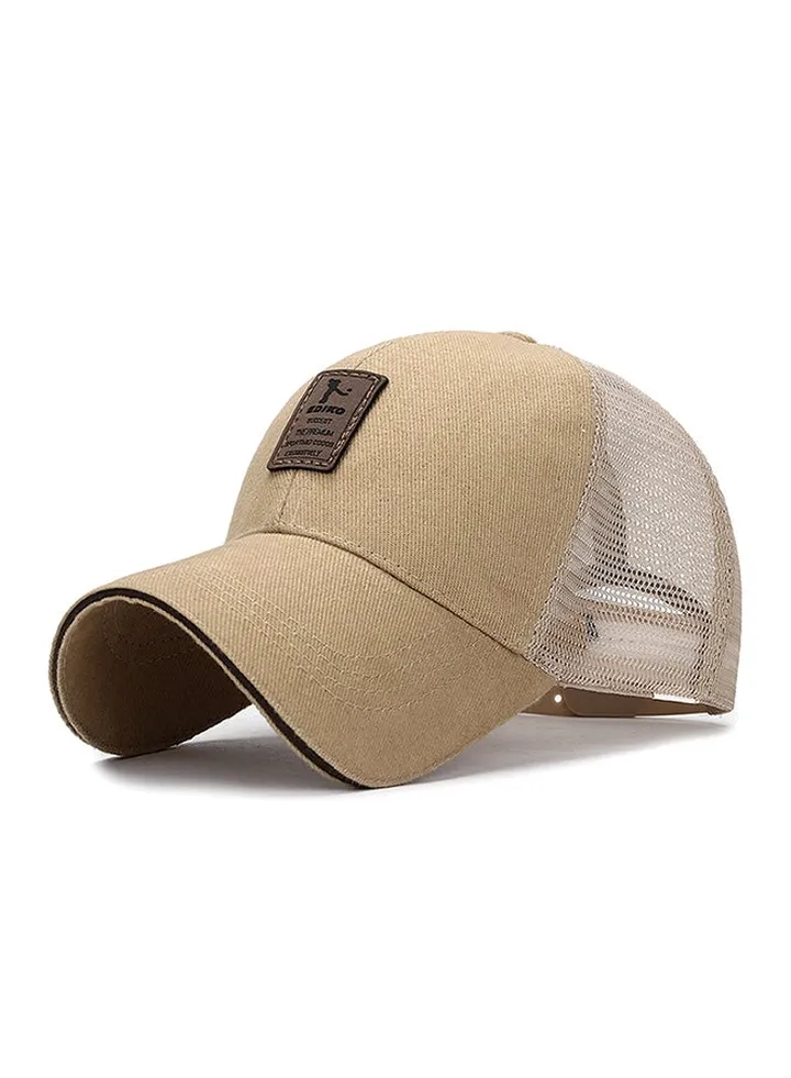 Baseball Snapback Cap Beige