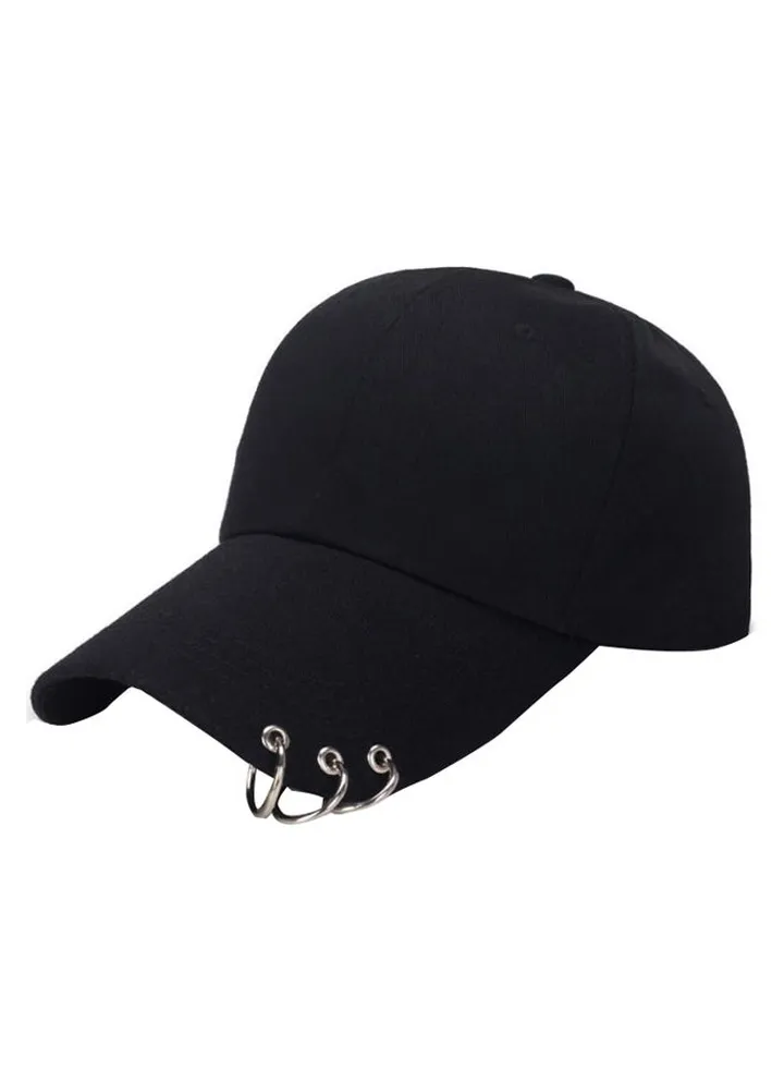 Adjustable Strip Sport Cap Black