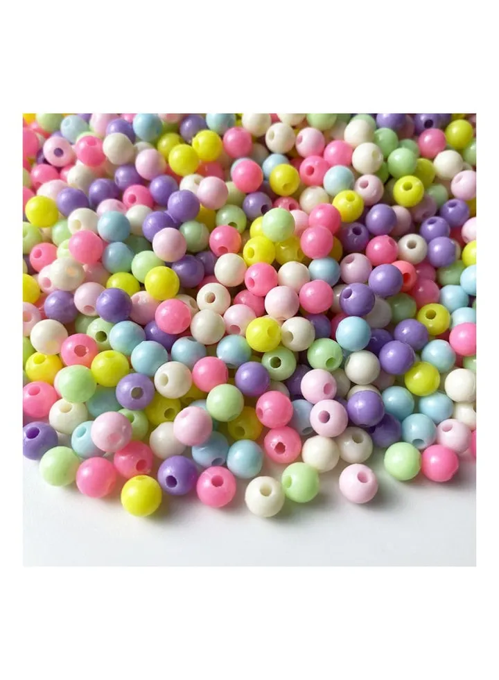 1000pcs 6mm Candy Color Round Acrylic Beads Mix Plastic Spacer Beads