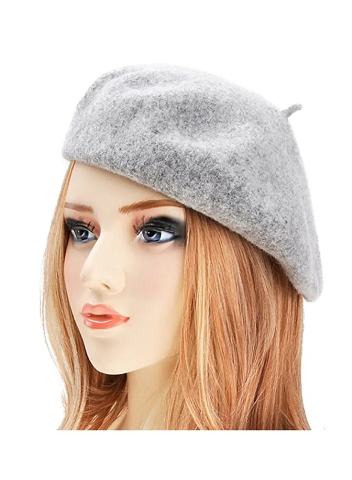 Beret Wool Cap Grey
