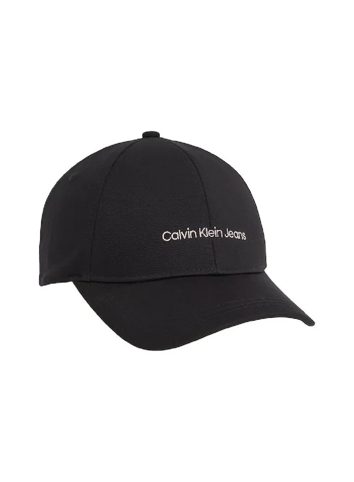 Women's Twill Cap - organic cotton twill , Black/ White