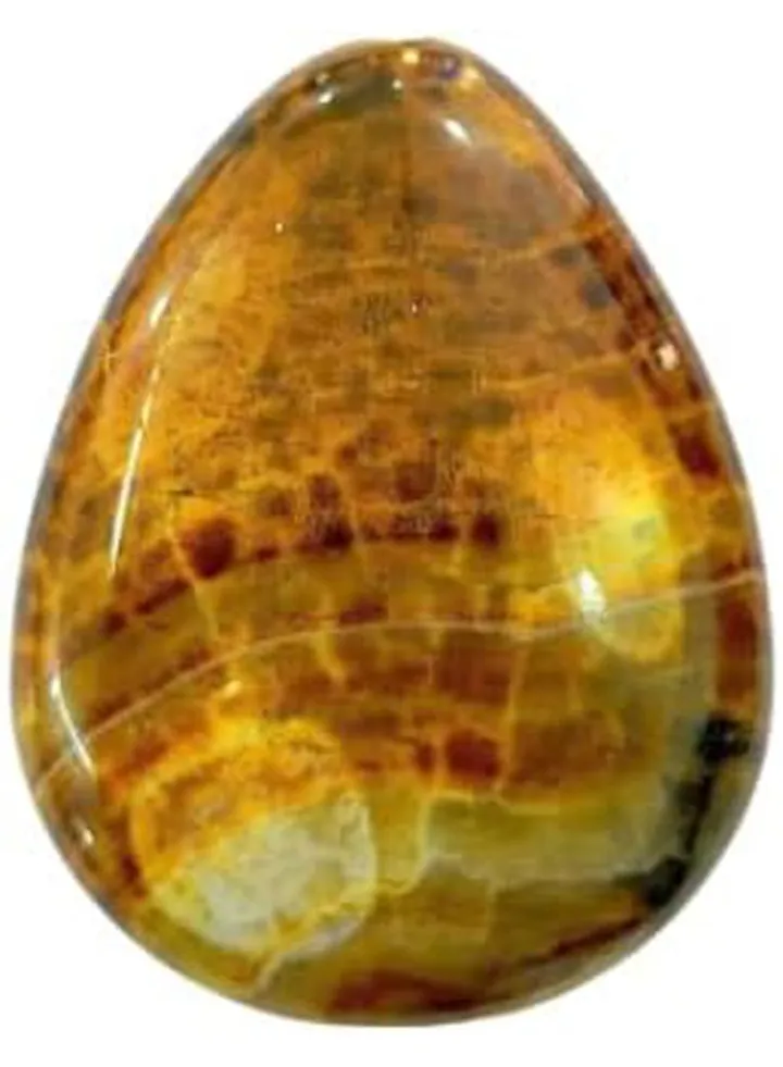 Snake Skin Agate Drilled Gemstone