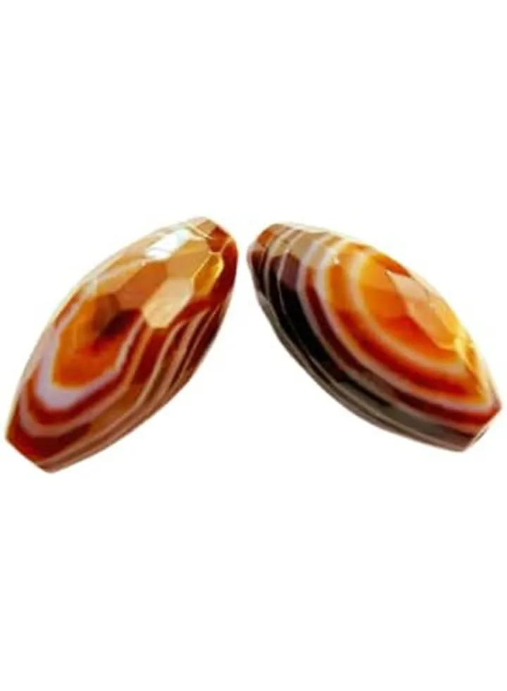 Drilled Agate Gemstone 2pcs