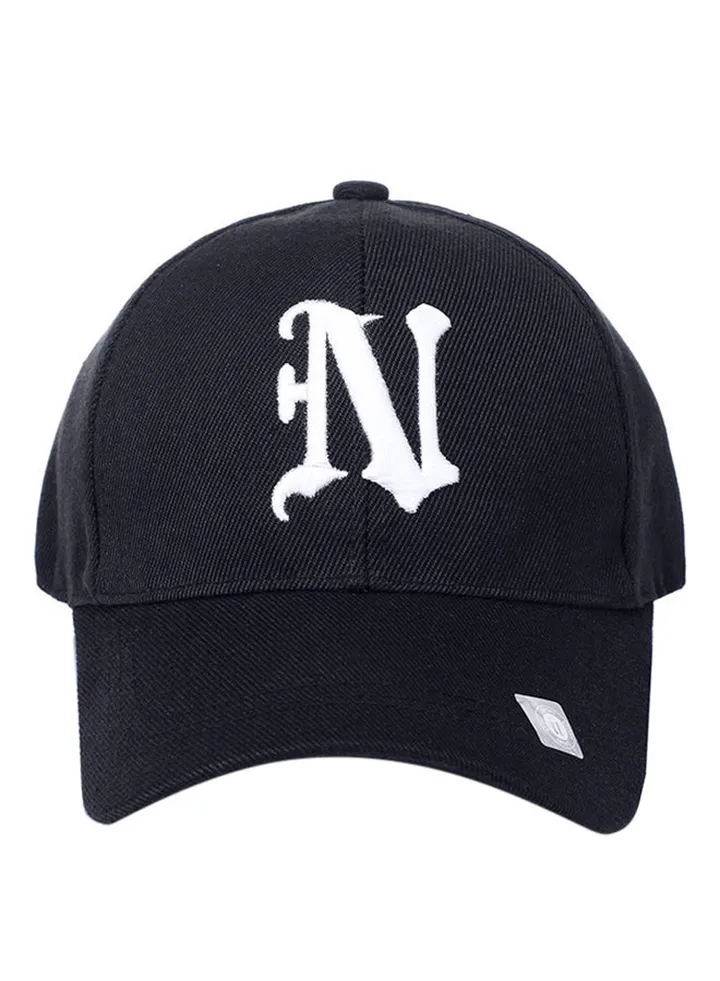 Embroidered Hip Hop Snapback Cap Black