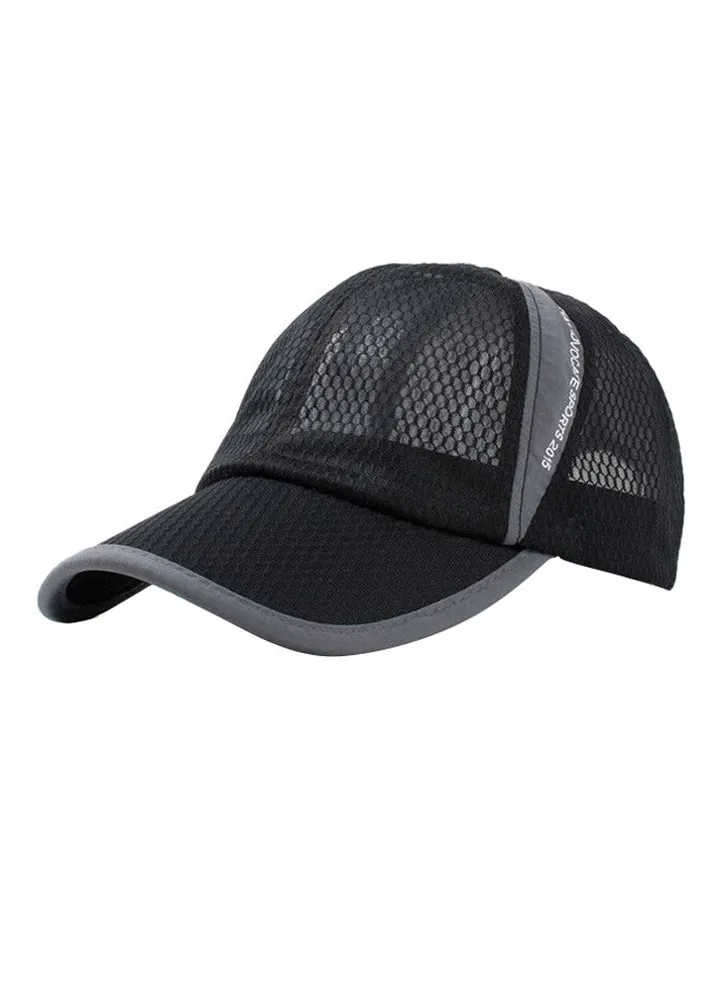 Mesh Material Design Outdoor Baseball Cap Black/Grey