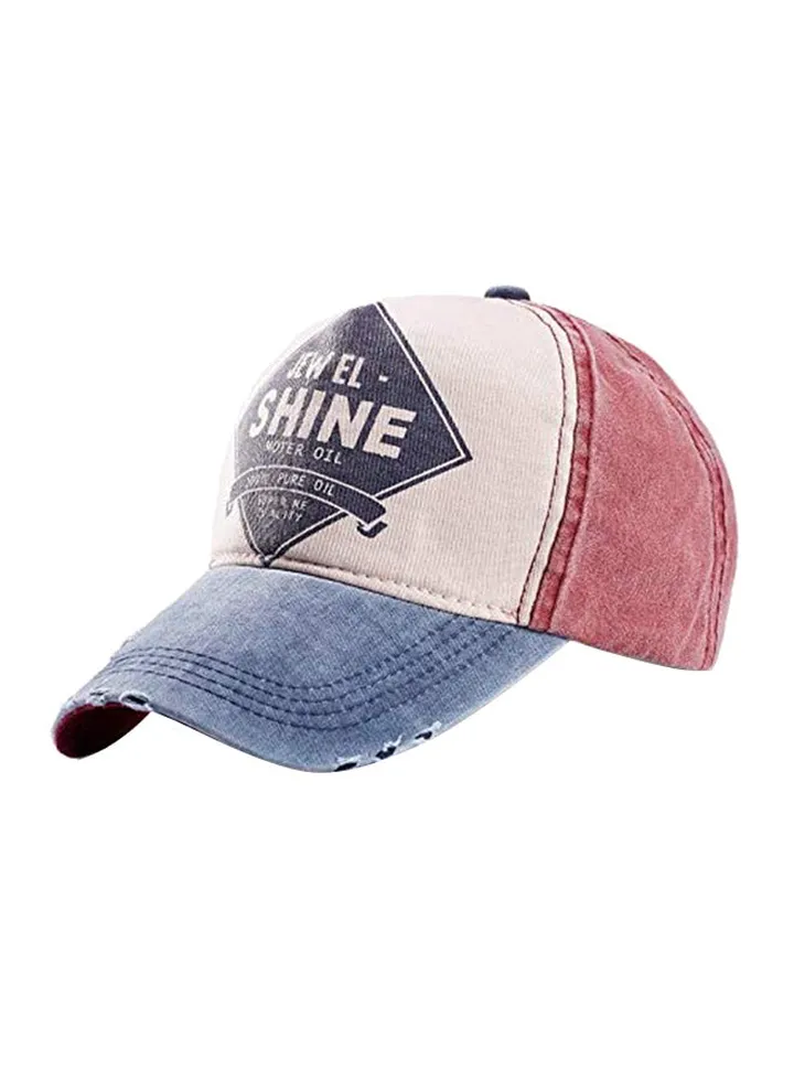 Adjustable Summer Fishing Cap Blue/Red