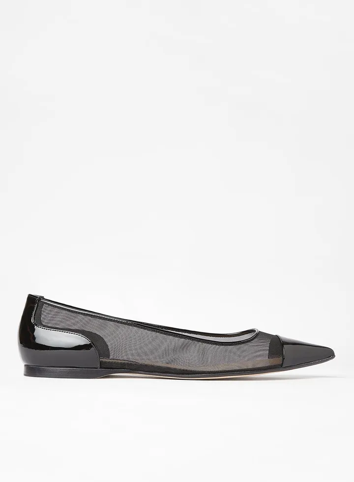 Pointed Ballerinas Black