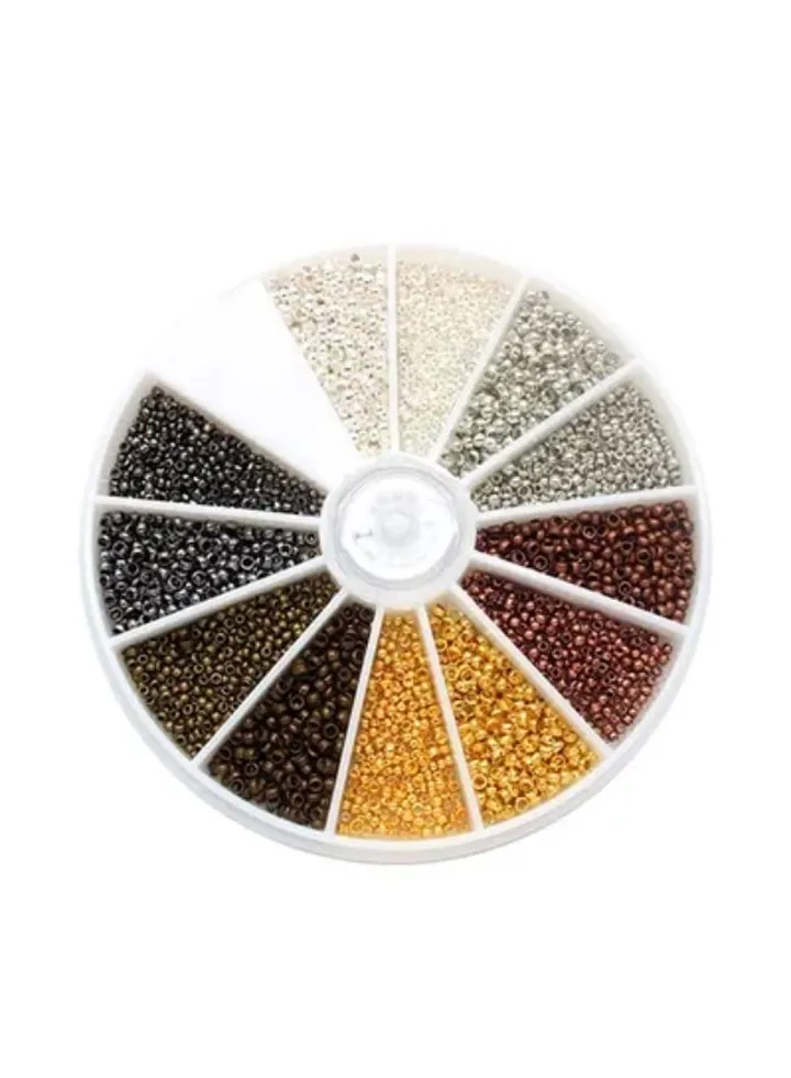 3000-Piece Mixed Brass Bead Set