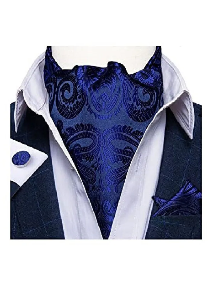 Men's Set Consisting Of Three Pieces (tie - Handkerchief - Cufflinks)