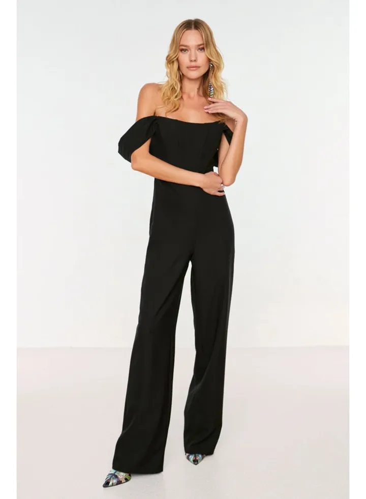 Jumpsuit - Black - Carmen Collar