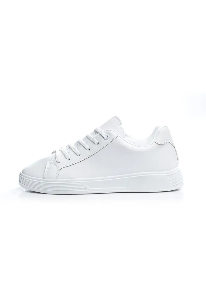 Basic Fashion Leather Flat Sneakers For Men