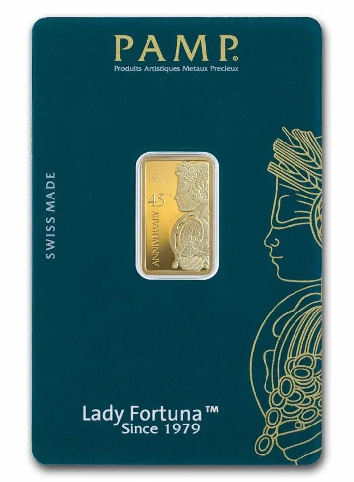 PAMP Suisse 45th Anniversary Gold 5 gram Bar 9999