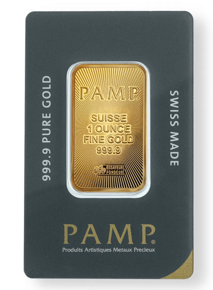 Suisse Pamp 24K 1oz 999.9 Gold Bar - 1 Ounce
