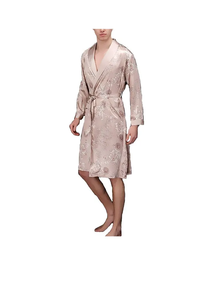 Long Sleeves Robe Brown