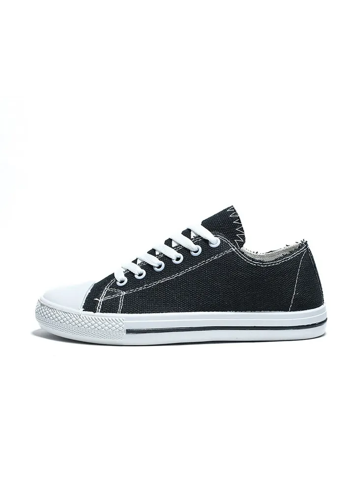 Basic Lace-Up Knit Flat Sneakers For Men